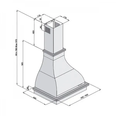 Вытяжка Rustico 60 Ivory A-33